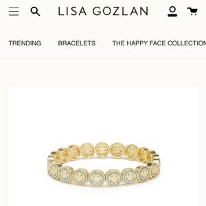 Gold Bracelet with Smiley Design